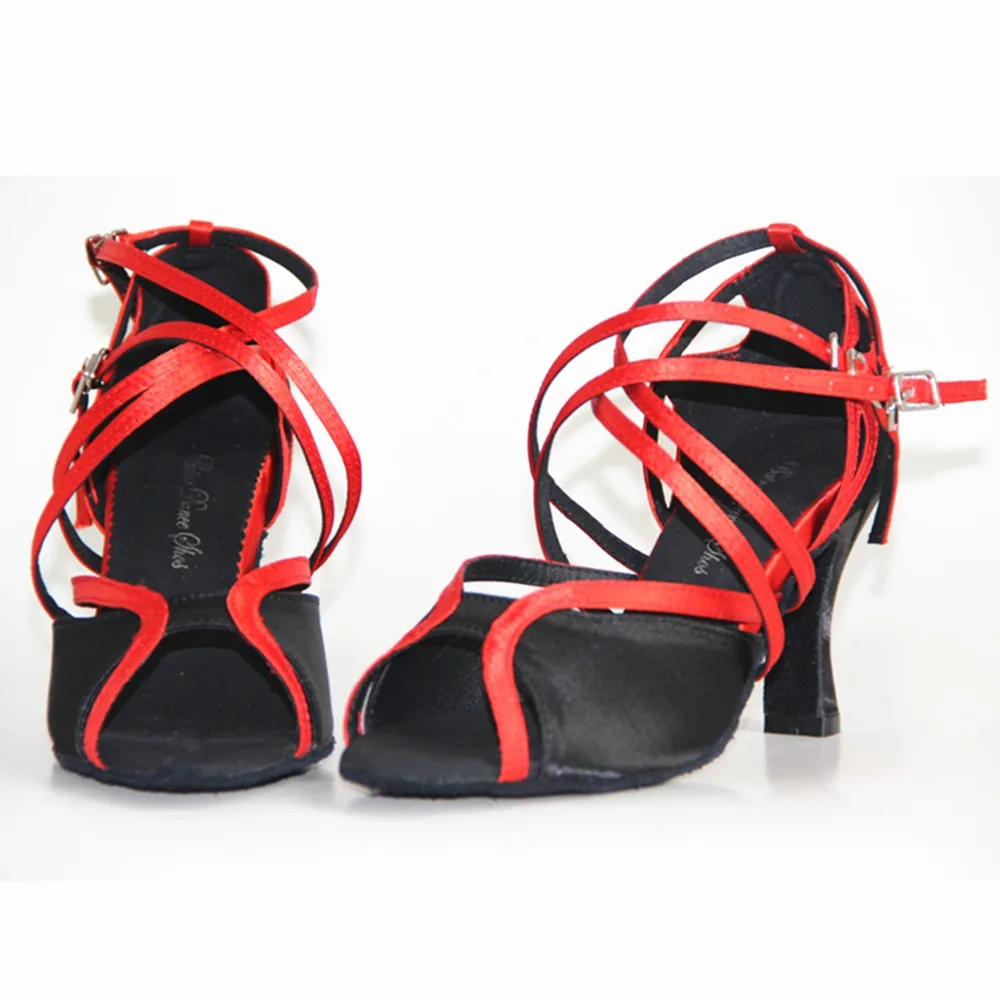 Salsa Latin Dance Shoes Customized Heels Height Satin Material New Style Women's Dancing For Girls JYG838 | Спорт и развлечения