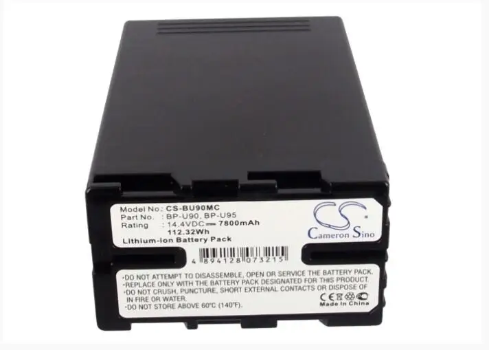Cameron Sino 7800mAh battery for SONY HD422 XDCAM EX PMW-100 150 150P 160 200 300 EX1 EX160 EX1r EX260 EX280 EX3 EX3R F3 F3L F3K