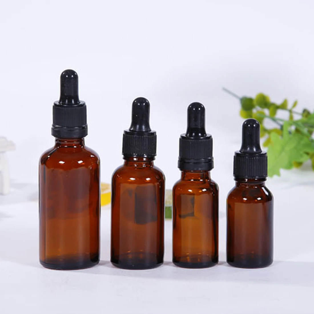 Горячая продажа Янтарный стеклянный жидкий реагент бутылочка с пипеткой