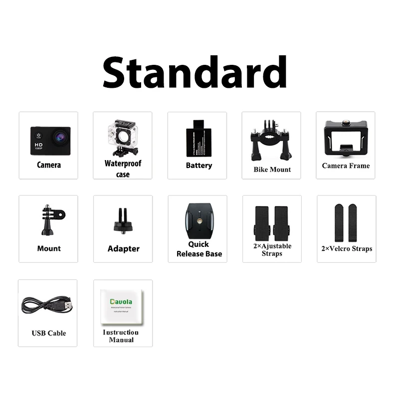 Экшн камера 2 дюймов экран 1080 P камеры Спорт Wi Fi водонепроницаемый hd pro для
