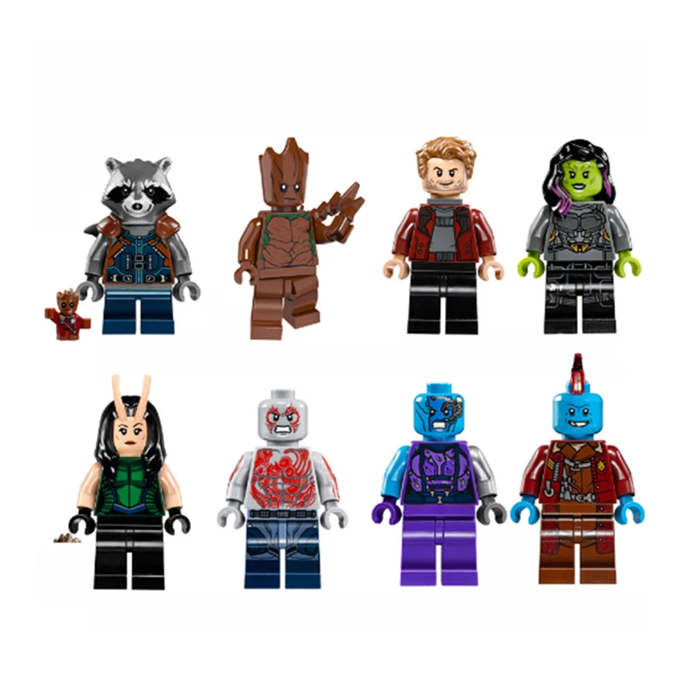 Legoings Бесконечность войны танос Marvel Супер Герои стражи Галактики паук Железный