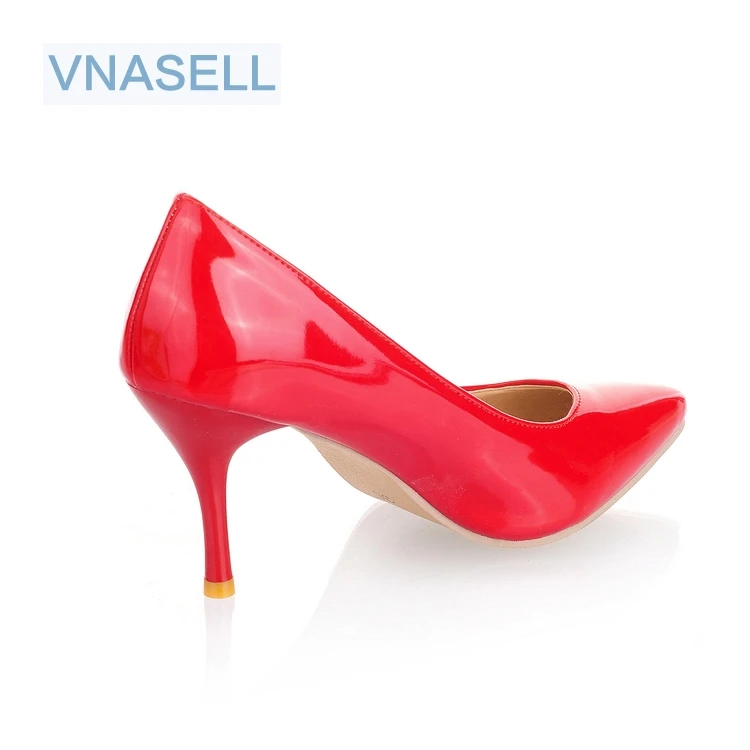 Женские туфли лодочки на высоком каблуке Vnasell белые красные бежевые для
