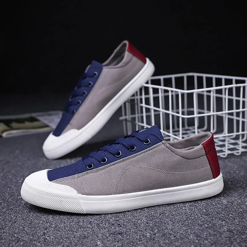 

2019 Men Flat Shoes Lace-up Casual Shoes Tenis Masculino Adulto Summer Footwear Zapatos De Hombre Canvas Shoes