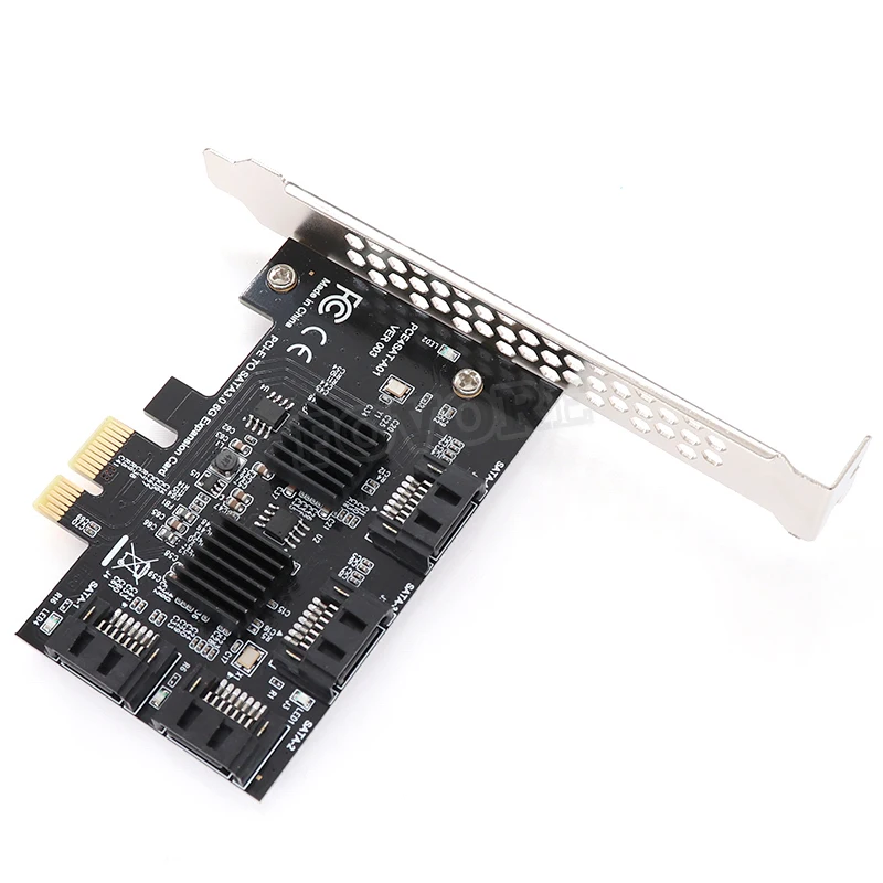 4 порта SATA 3,0 Для PCIe Плата расширения PCI express PCI e SATA адаптер PCI-e SATA 3 конвертер с теплоотвода для ПК IPFS