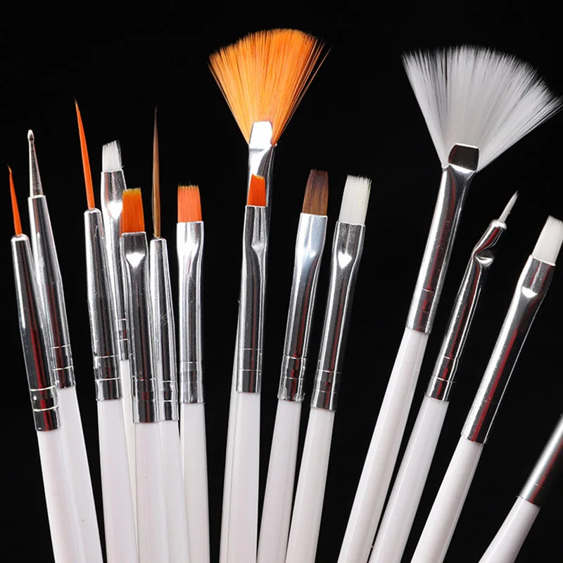 Новая мода 15 шт. Nail Art Картина кисти Darwing Кисти Набор расставить Pen Liner полосой