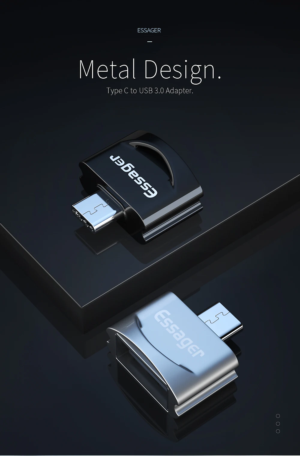 Адаптер Essager OTG usb type C для Xiaomi huawei samsung S9 type c адаптер USB Tipo C type-c к USB 3,0 OTG адаптер конвертер