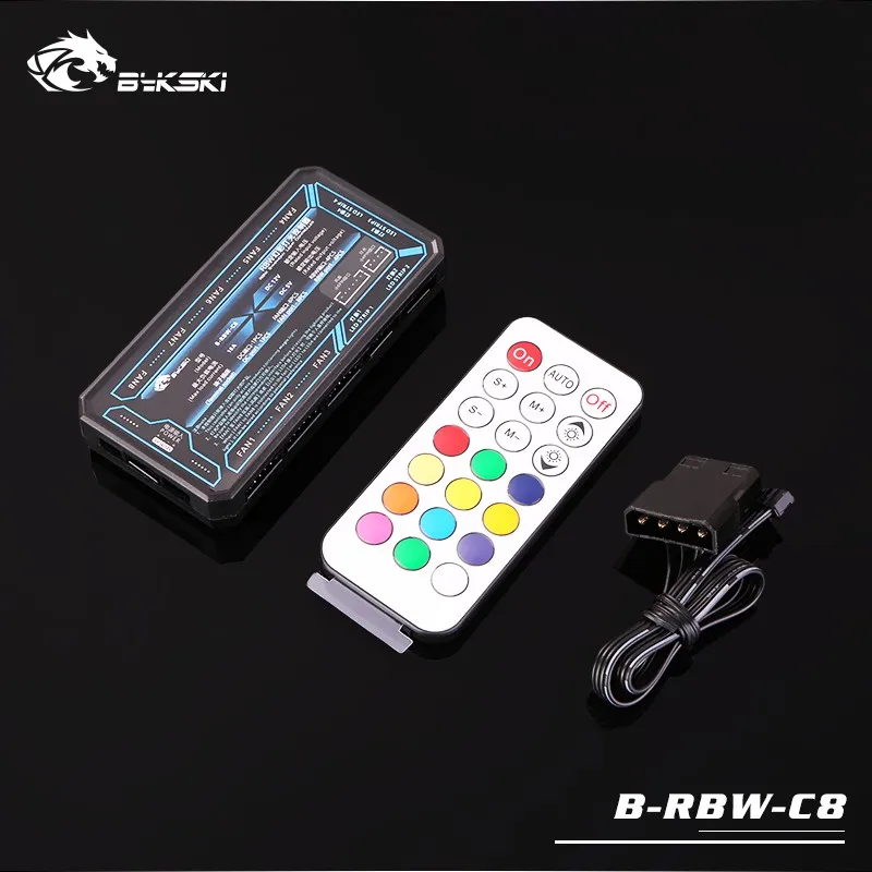 Bykski B-FMpa-HC PC водяного(жидкого) охлаждения расходомер/индикатор с 5 В RBW светодиодный светильник
