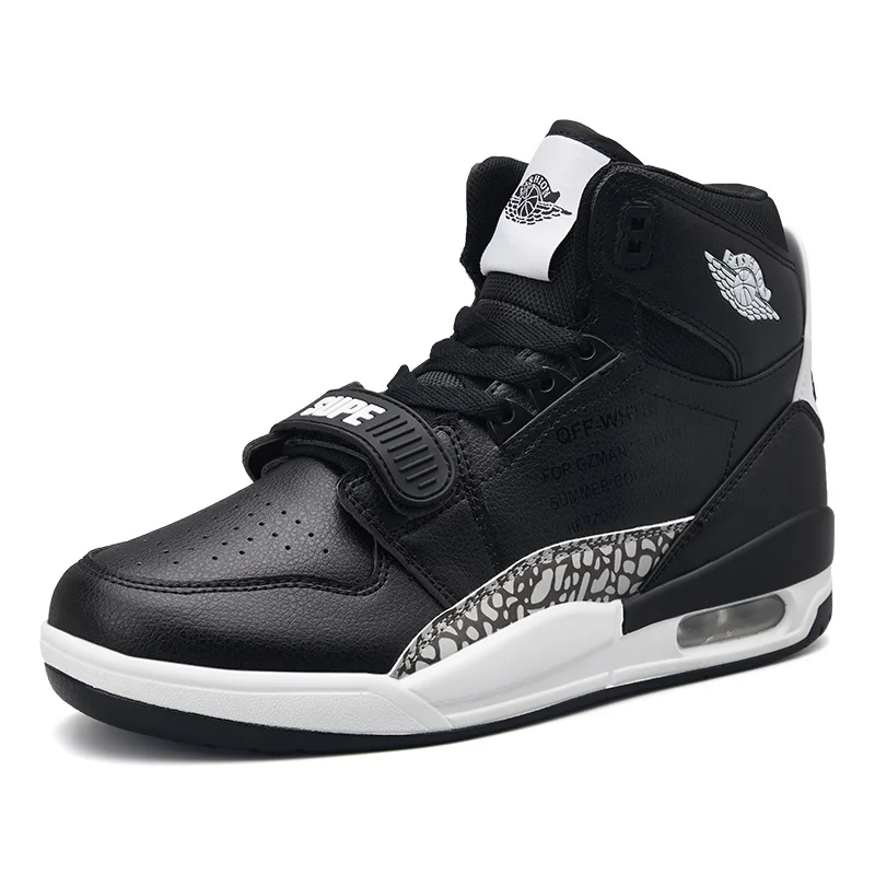 Оригинальные мужские кроссовки Air Athletic JD 4 Ретро Баскетбольная обувь силы 1 AJ 1 Кроссовки противоударные все профессиональные Звездные кроссовки - Цвет: Черный
