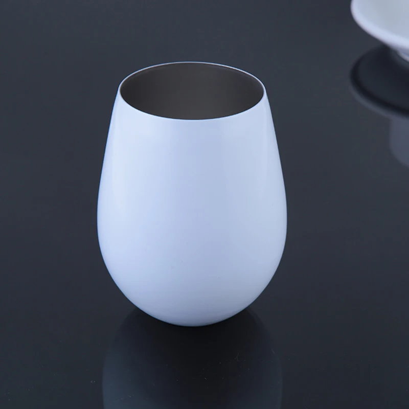 Нержавеющая сталь Stemless бокал для вина напитки виски небьющиеся очки Плоская стопа чашка с герметичными чашками для домашнего пикника