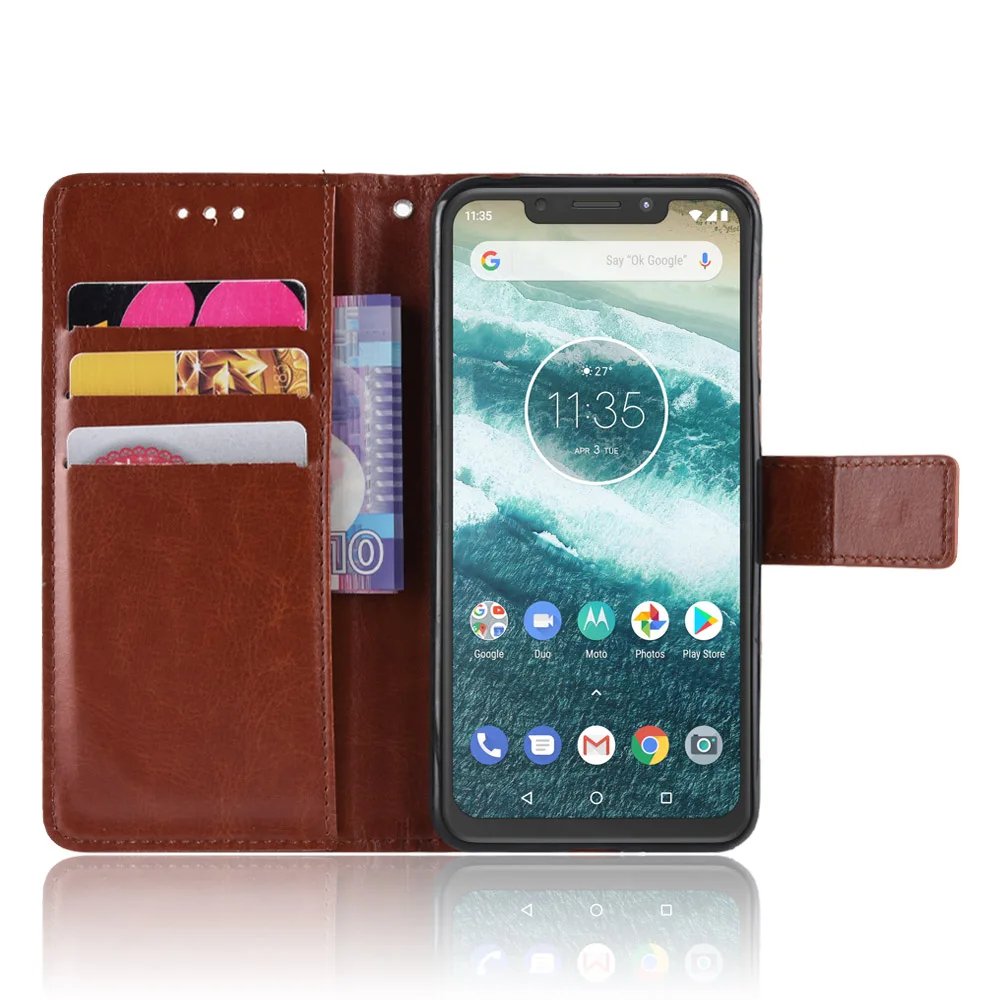 Магнитный флип-чехол премиум-класса для Motorola One Power чехол 6 18 дюйма противоударный