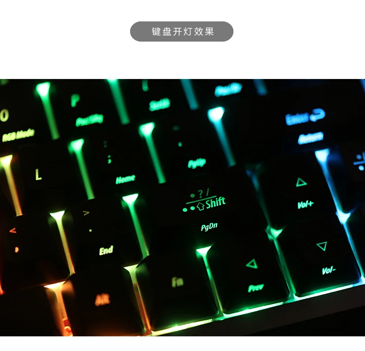 KBDfans 64 клавиши abs материал oem профиль колпачки с подсветкой 1,75 shift