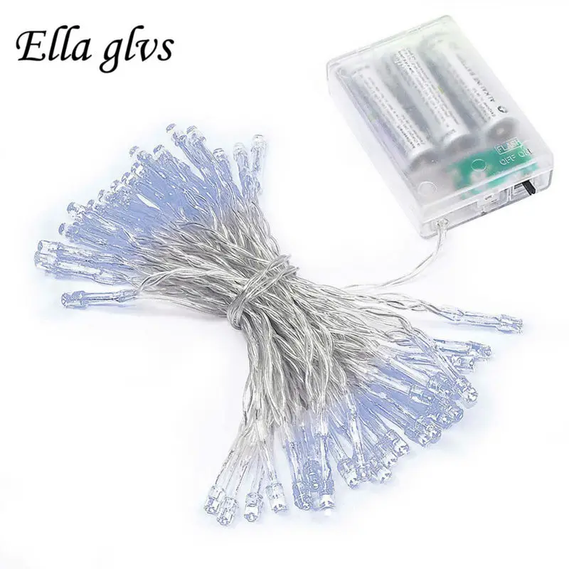 Battery led string light 3 AA Powered Decoration LED for Wedding Christmas Party Garland outdoor Home | Лампы и освещение