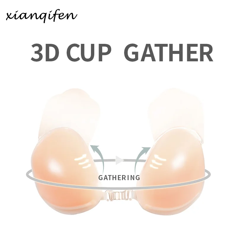 Силиконовые Невидимые бюстгальтеры Xianqifen для женщин клейкие Бюстгальтеры без