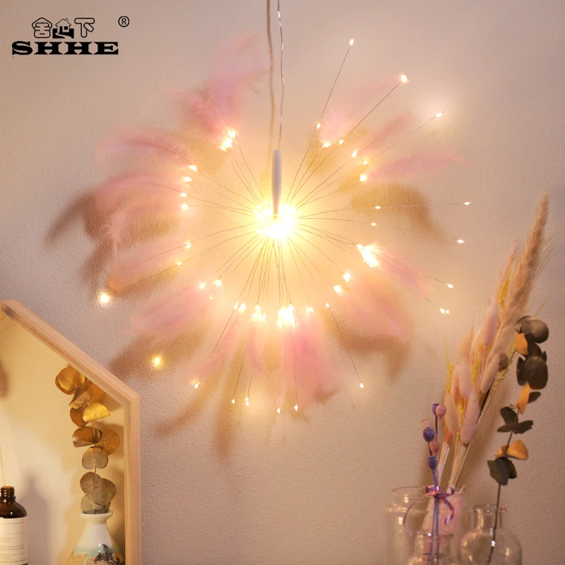 

Feather Firework Lamp String Light Valentine's Day wedding decoration hot romantic String Outdoor garland Lighting Drop Shipping