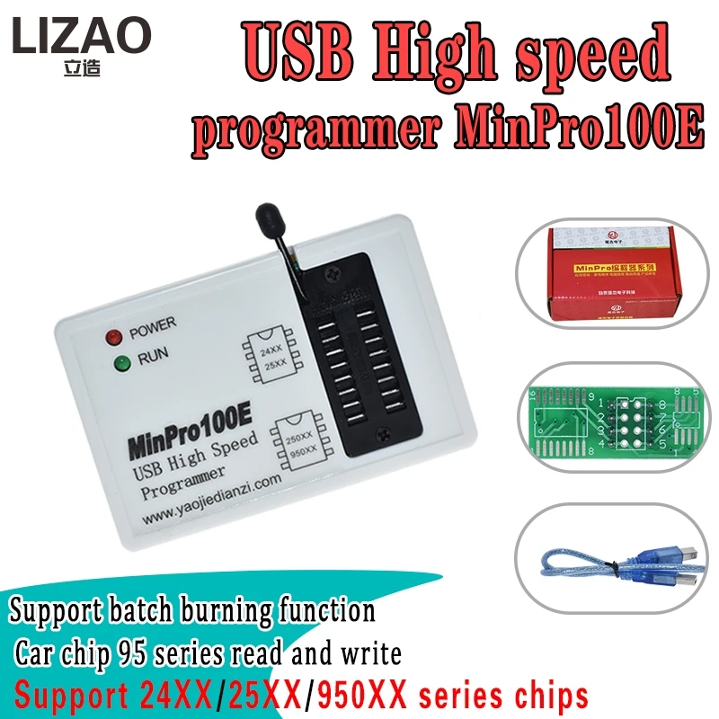 MinPro100E MinPro100E MinPro100G BIOS программист во флэш-памяти SPI 24/25/95 чтения и записи USB память горелки - Цвет: MinPro100E