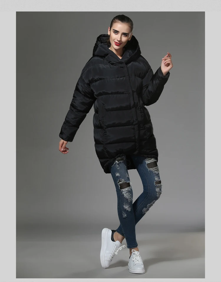 2018 Women's casual style thick down cotton jacket  new winter coat simple atmospheric