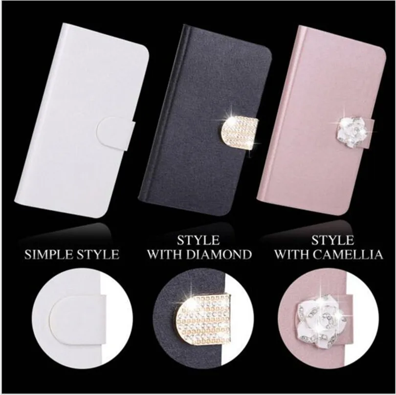 Чехол с откидной подставкой в виде книжки Шелковый чехол для Samsung Galaxy S2 S3 S4 S5 Mini Note