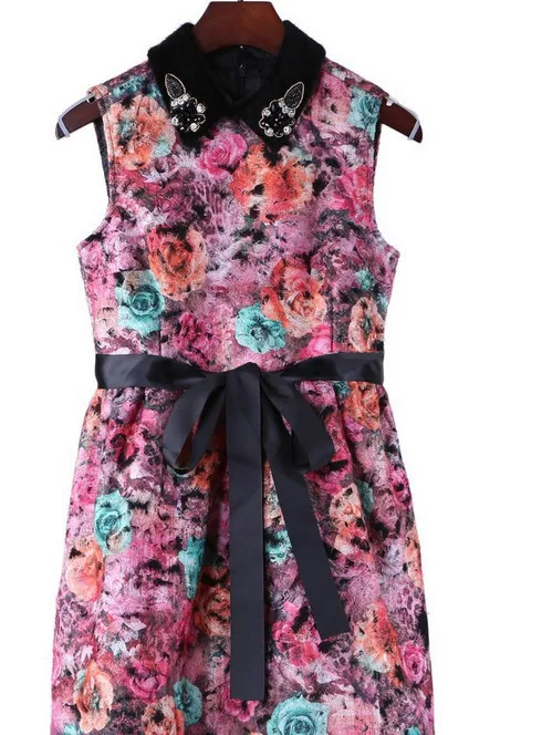 Модное Новое весенне-осеннее платье для девочек 2017 г. Сарафан без рукавов Женская