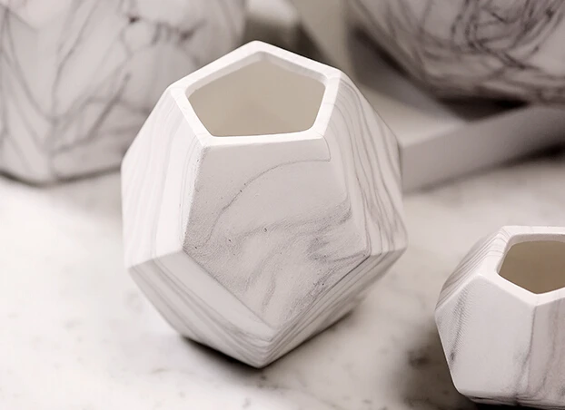 Нерегулярные Декор дома цветочные горшки керамические вазы мраморный зерна вены