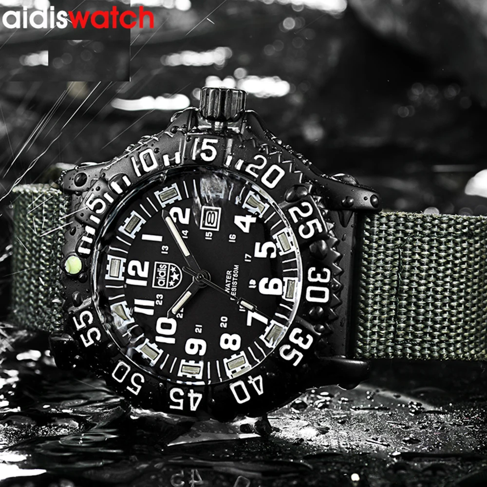 Мужские часы ADDIES 2020 люксовый бренд светящиеся водонепроницаемые спортивные