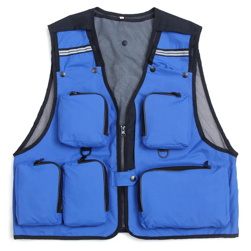 Разноцветный жилет для рыбалки с куртками ловли нахлыстом многофункциональный