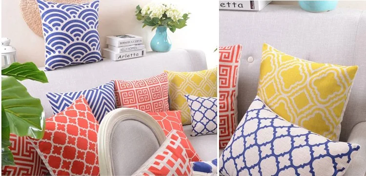 18 &quot классическая восточный геометрическая хлопок белье чехлы икеа диван декор