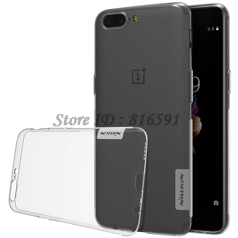 Чехол для OnePlus 5 чехол Nillkin из ТПУ серии Nature прозрачный мягкий силиконовая задняя