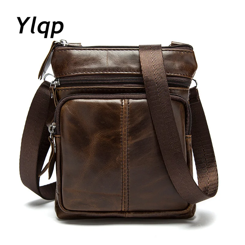 Ylqp мужская сумка через плечо из натуральной кожи 2019|genuine leather bag|men shoulder bagbag genuine |