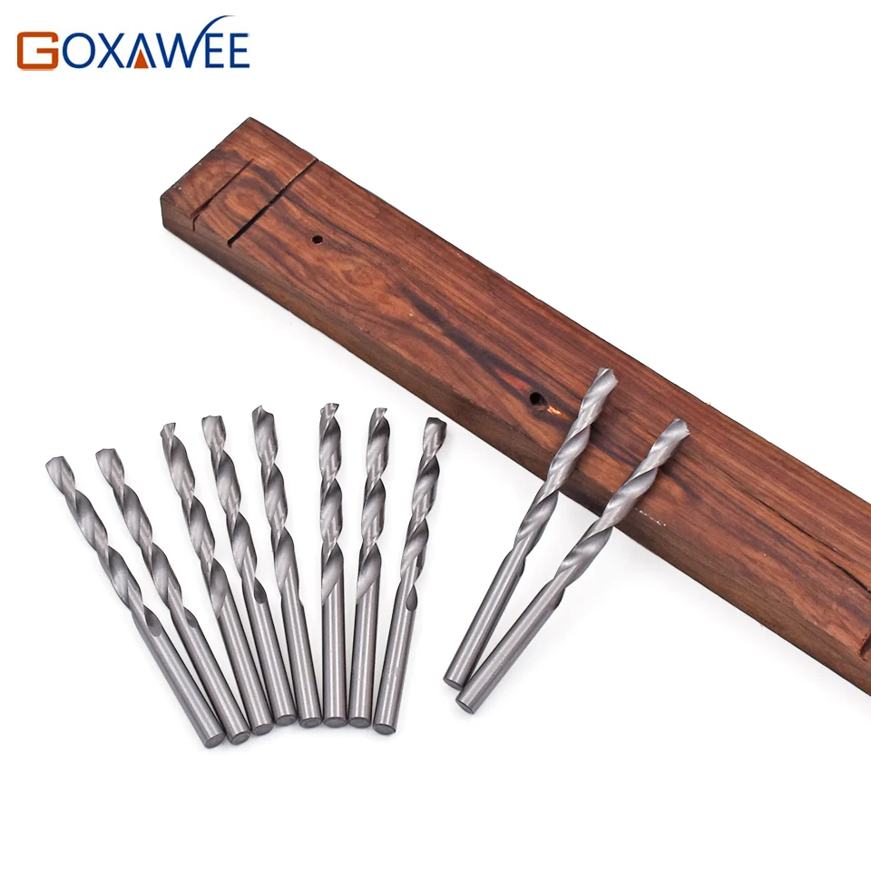 GOXAWEE, 10 шт., 4 мм, 5 мм, 6 мм, HSS сверла, электроинструменты, аксессуары для Dremel, Деревообрабатывающие инструменты, Dremel, роторные инструменты, сверло