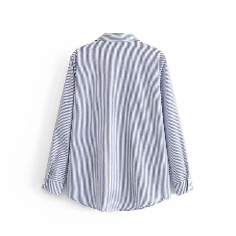 Hot sale DJF40-6631 European and American Fashion Stripe Shirt |