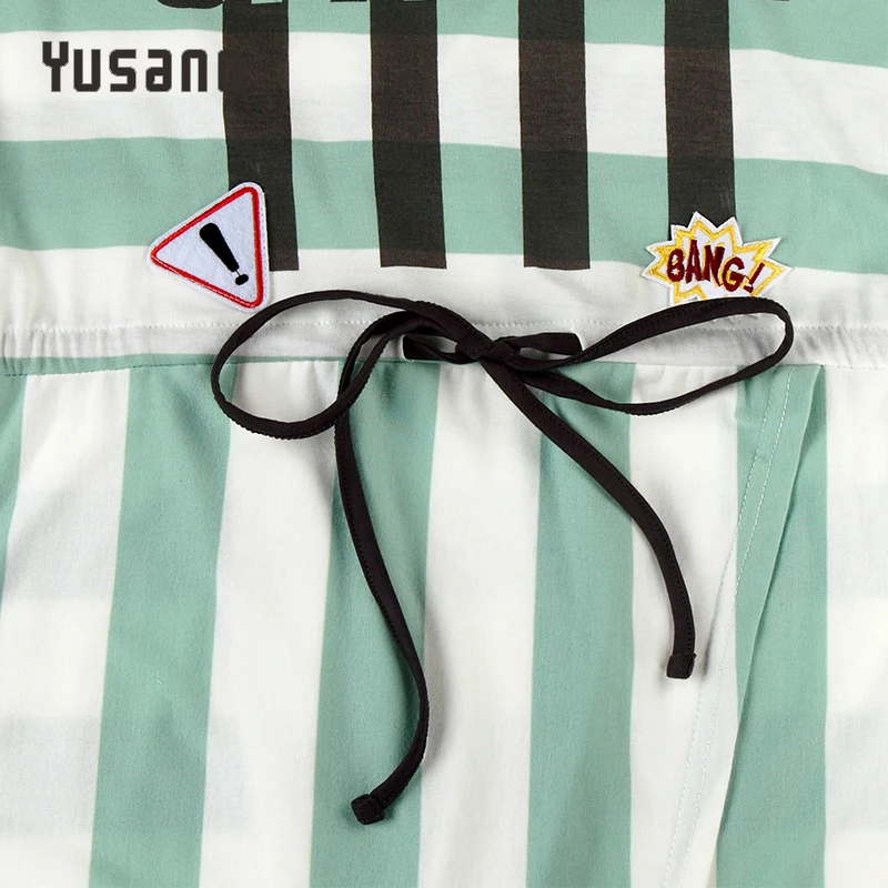 Yusano Для женщин Ночная рубашка Длинная О образный воротник без рукавов Спокойной