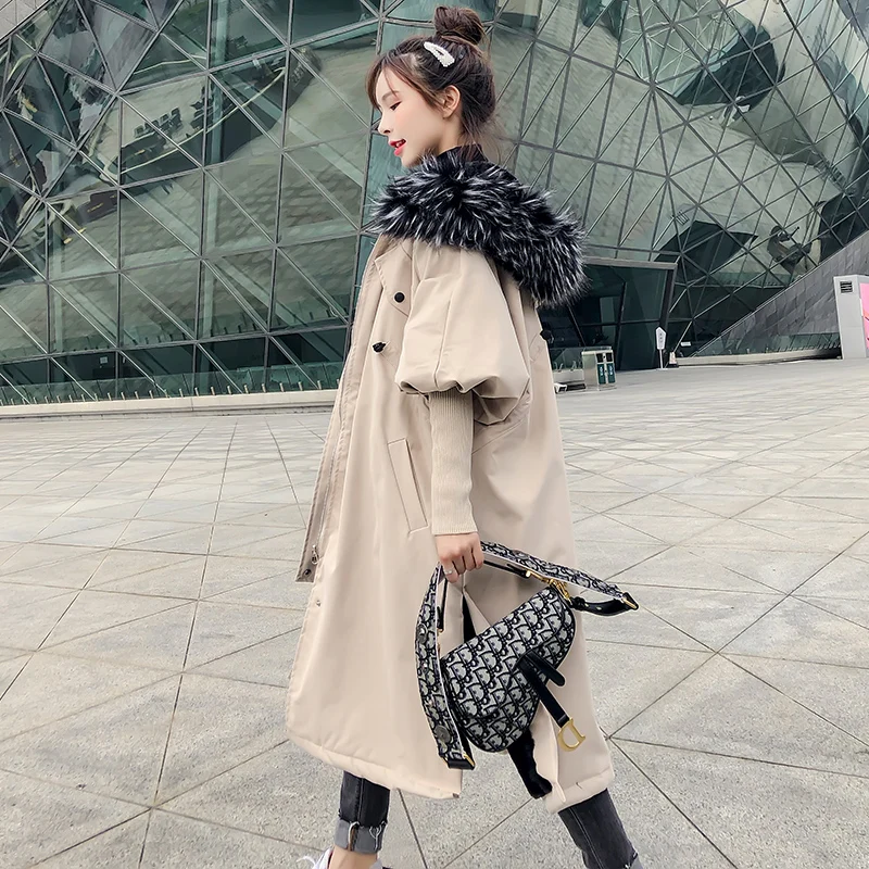 2018 Большие размеры свободная зимняя одежда куртка оверсайз толстая верхняя для