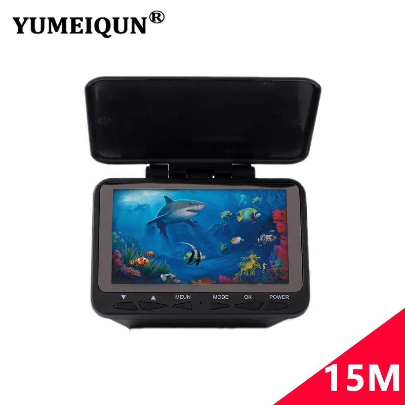 YUMEIQUN 4,3 'HD 1000TVL видеокамера для рыбалки 15 м подводный рыболокатор камера для зимней подледной рыбалки 8 шт. инфракрасный ИК светодиодный