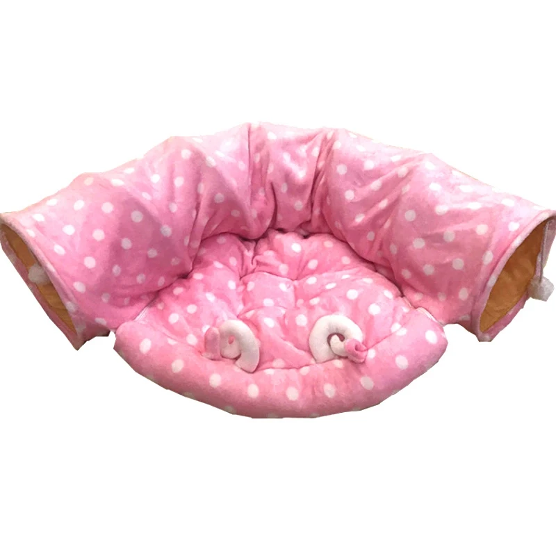 Pink-A01 Складной коврик для питомца кошки, игрушки, мяч, пещера, Каттен, туннельный чат, палатка, украшение для кошачьего домика, домашняя кровать, мягкие удобные кровати, коврик, игрушки для питомцев - Цвет: Pink-A01