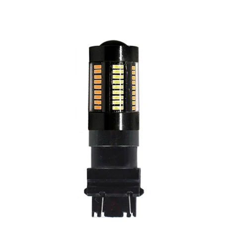 T25 3157 Hyzhauto 1 шт. 1157 P21/5 Вт BAY15D светодиодный Dual-Цвет лампы 4014 66smd T25 3157 T20 7443 светодиодный автомобильный светильник s Белый Янтарный сигнальный светильник дневные ходовые огни - Испускаемый цвет: T25 3157