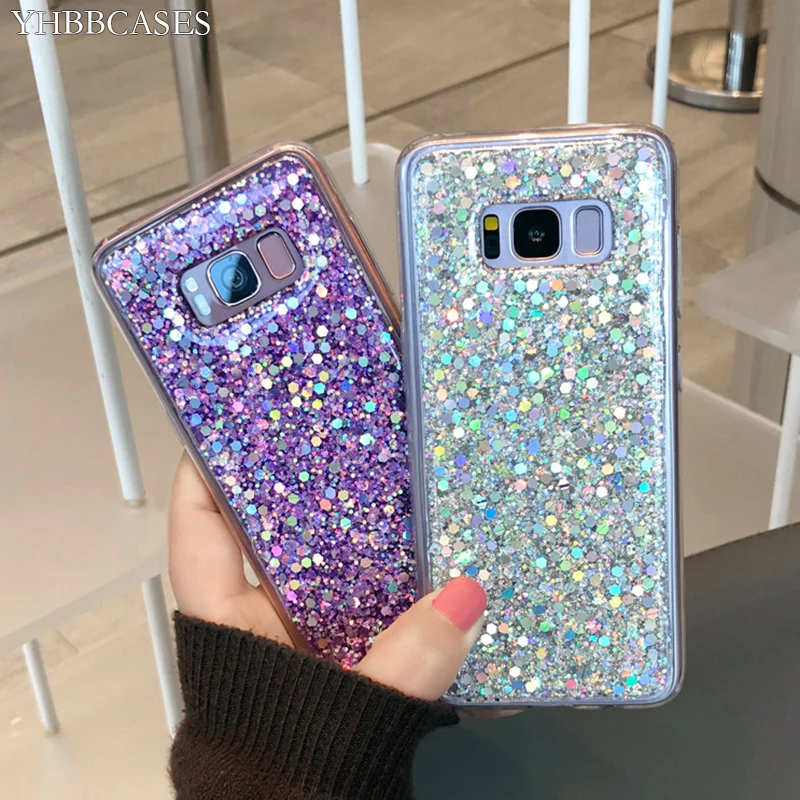 Модный чехол для телефона с блестками S11 яркие блестки Samsung Note 10 8 9 Galaxy S8 S9 S10 Plus