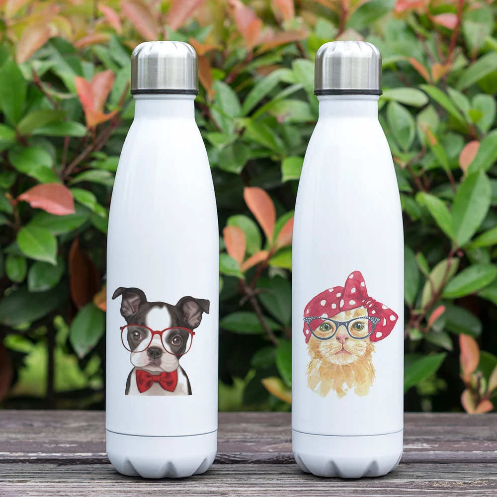 Термос из нержавеющей стали для собак и кошек 500 мл 17 унций|Вакуумные фляги