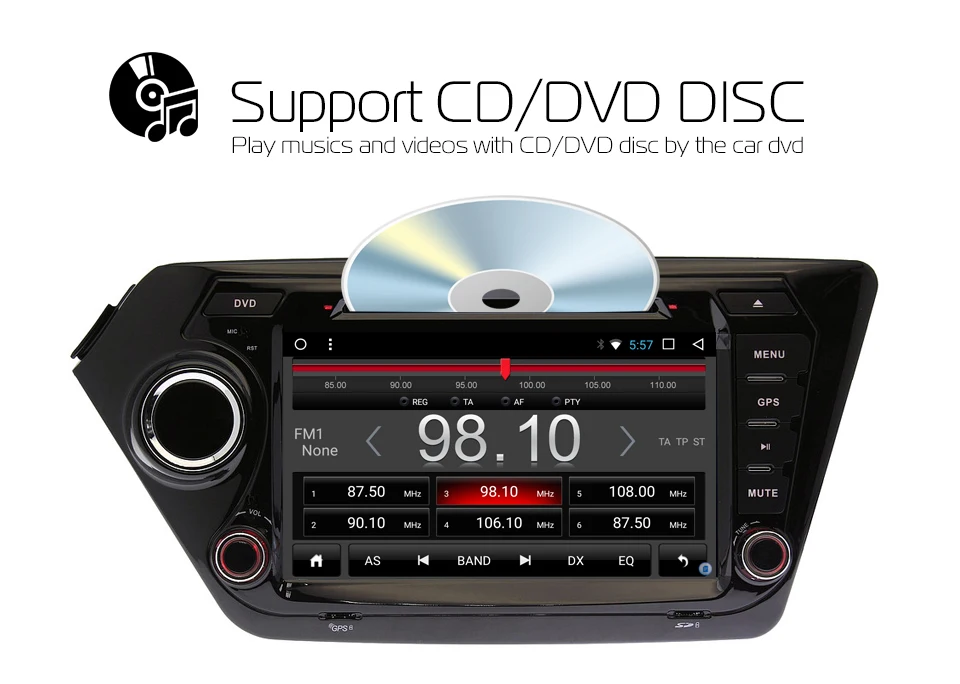 Marubox 8A200DT8. 2Din, 8 дюймов, Восьмиядерный, Android 8,1, автомобильный DVD gps для Kia Rio, K2 2010- с радио навигацией 2GB RAM32G