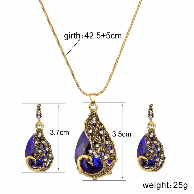 Женский винтажный ювелирный набор parure de bijoux в Дубае с кристаллами павлина