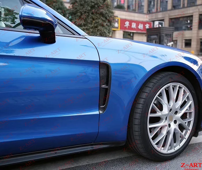 Z ART углеродное волокно сбоку воздуховод для Porsche Panamera 2017 2019 боковые