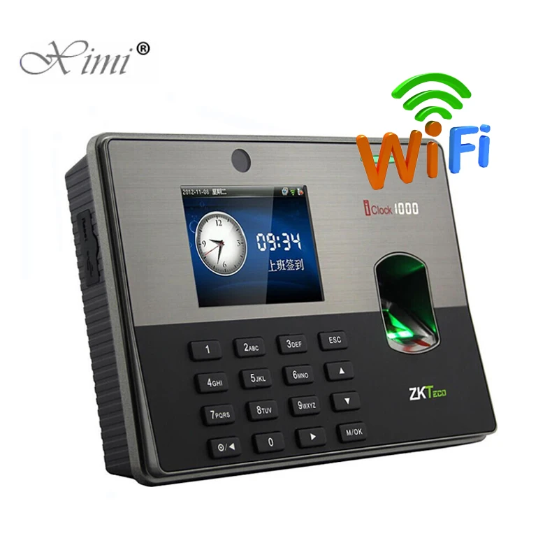 WIFI TCP/IP биометрическая система контроля допуска к двери ZK iclock1000 определение