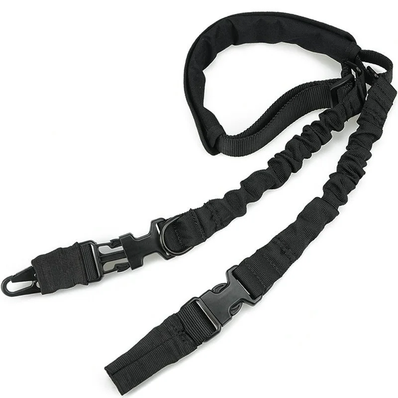 

CQC Airsoft Tactical Two Point Gun Sling Hunting 2 Point Bungee Rifle Strap With QD Buckles & Shoulder Pad