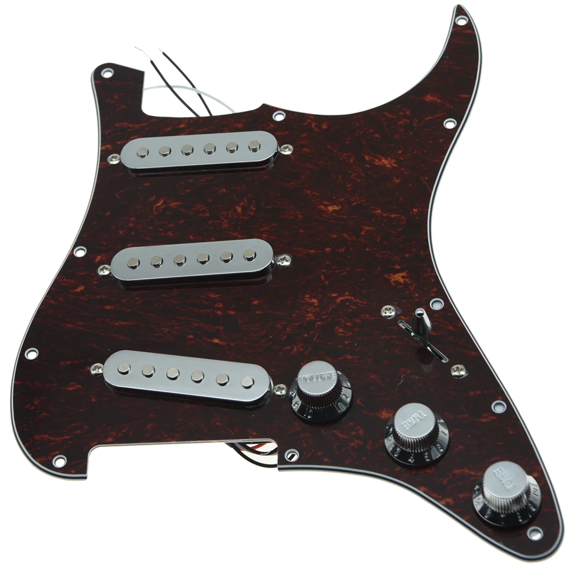 RedBlack Tortoise-CR KAISH различные пользовательские Strat Pickguard Prewired ST SSS Pickguard с керамическими звукоснимателями подходит для Fender загруженный Pickguard - Цвет: RedBlack Tortoise-CR