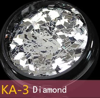 3 1* AB Серебряный лак для ногтей, блестки, неровные блестки, хлопья 3D, смешанные полосы/квадратные/прямоугольные Лаки, голограмма для ногтей, блеск - Цвет: 3