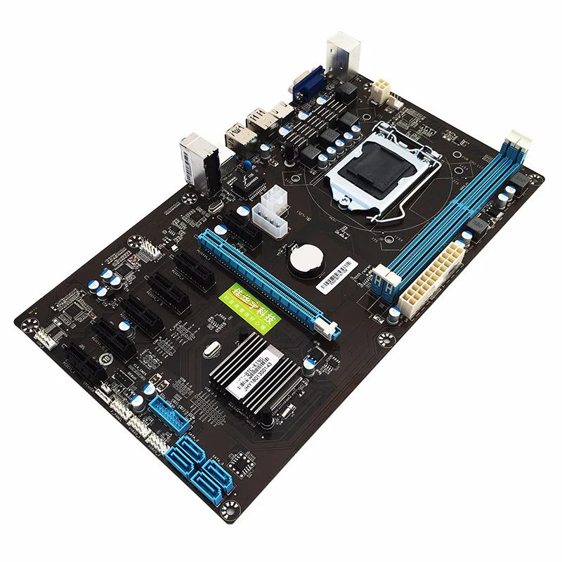 Профессиональная B85 BTC шахтная плата LGA1150 CPU DDR3 ПАМЯТЬ 7 карт USB3.0 расширительный