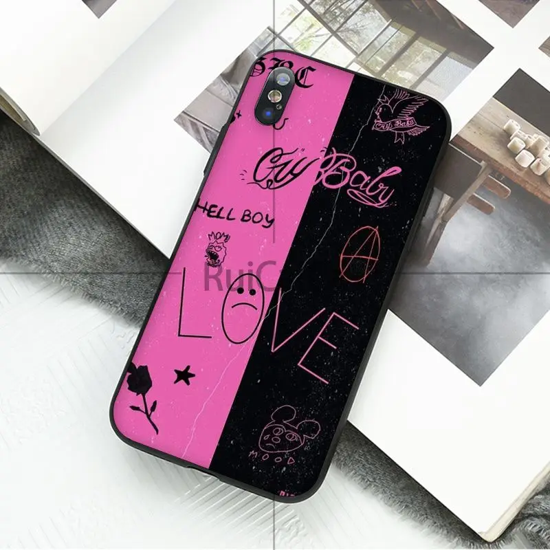 Ruicaica рэпер Lil Peep черный мягкий чехол для телефона для iPhone 5 5Sx 6 7 7plus 8 8Plus X XS MAX XR