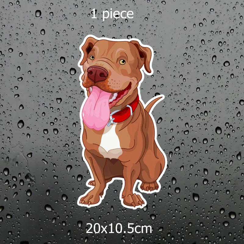 Three Ratels TZ-1556#20*10.5см питбуль собака наклейки на авто полноцветные машину