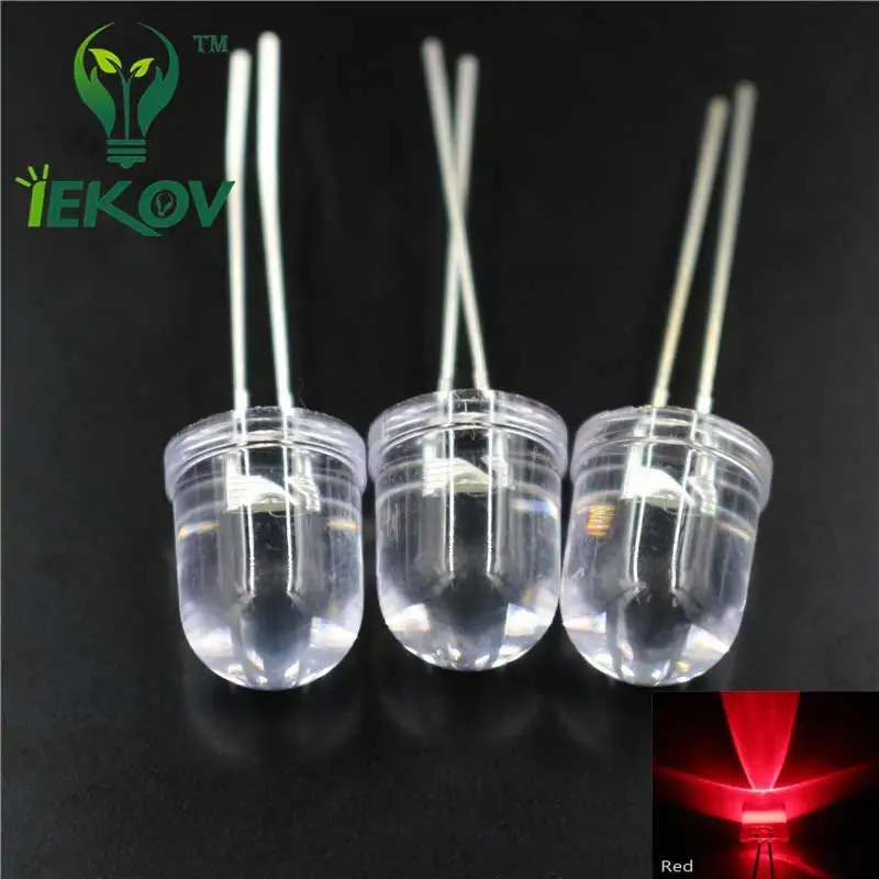

1000pcs/pag LED 10mm Red Ultra Bright LED DIODE Lamp Light Bulb