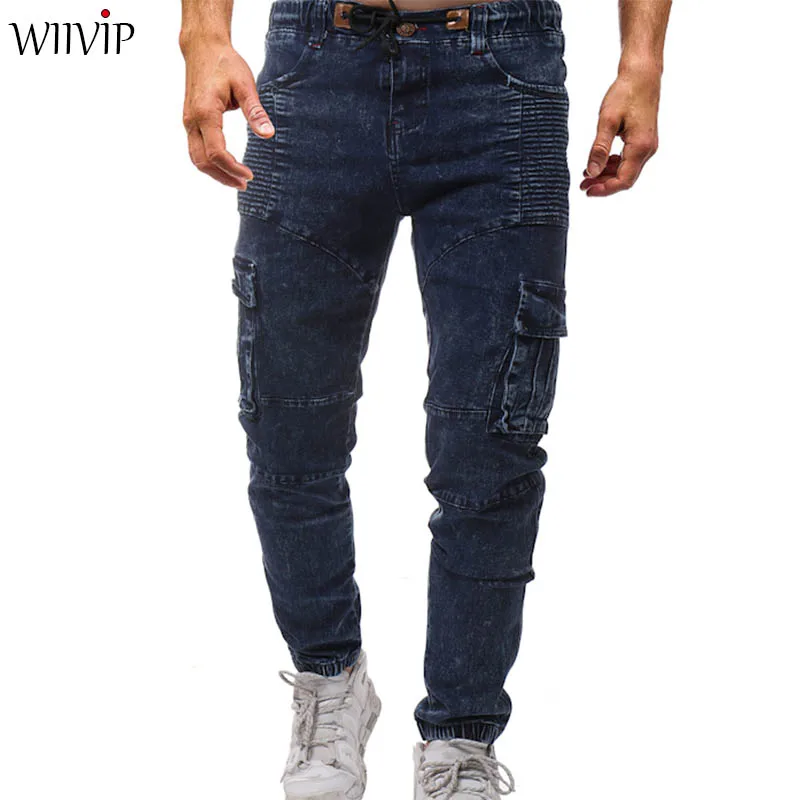 Модные мужские складки карман эластичная ткань Однотонная Повседневная обувь