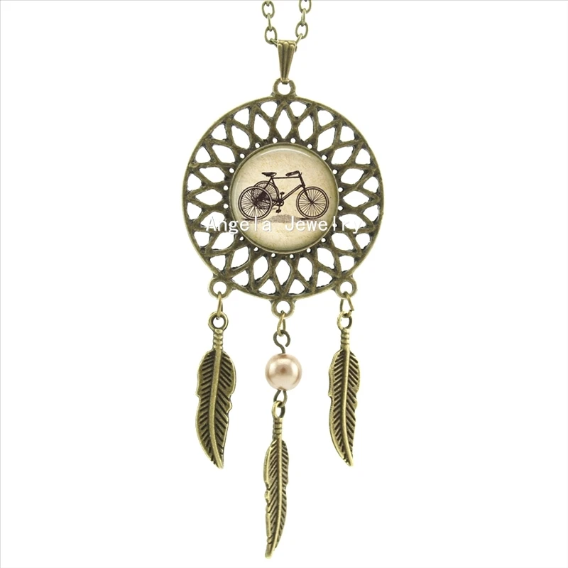 2017 модное Стильное винтажное ожерелье для велосипеда трехколесный велосипед
